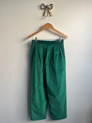 SAMPLE Naomi Pants - Emerald Corduroy