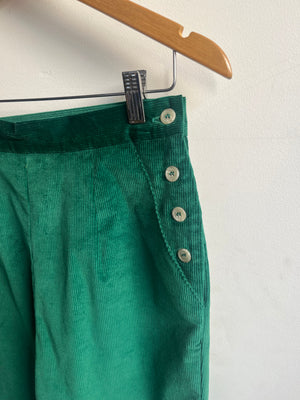 SAMPLE Naomi Pants - Emerald Corduroy