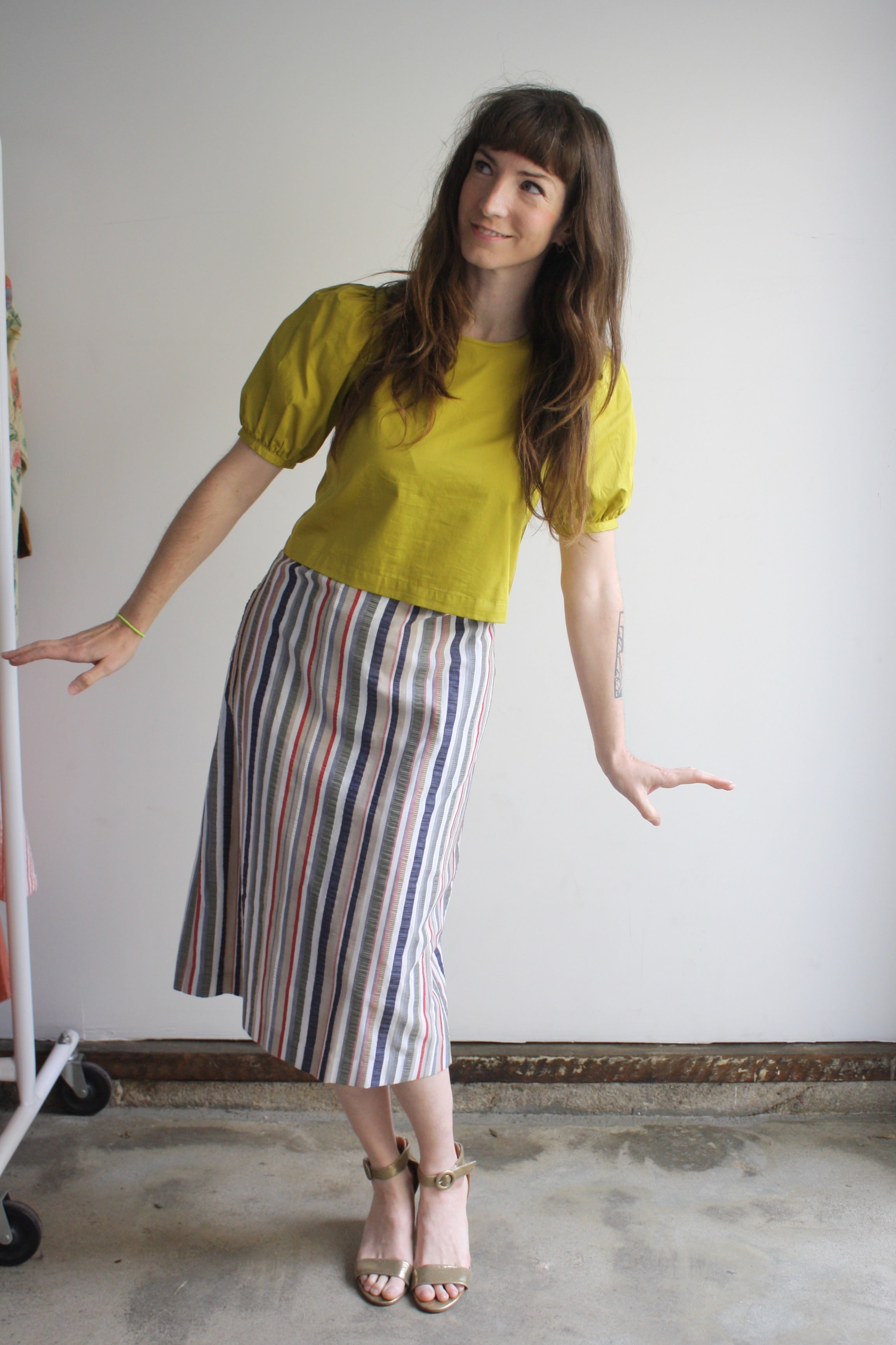 Seersucker Stripe Skirt