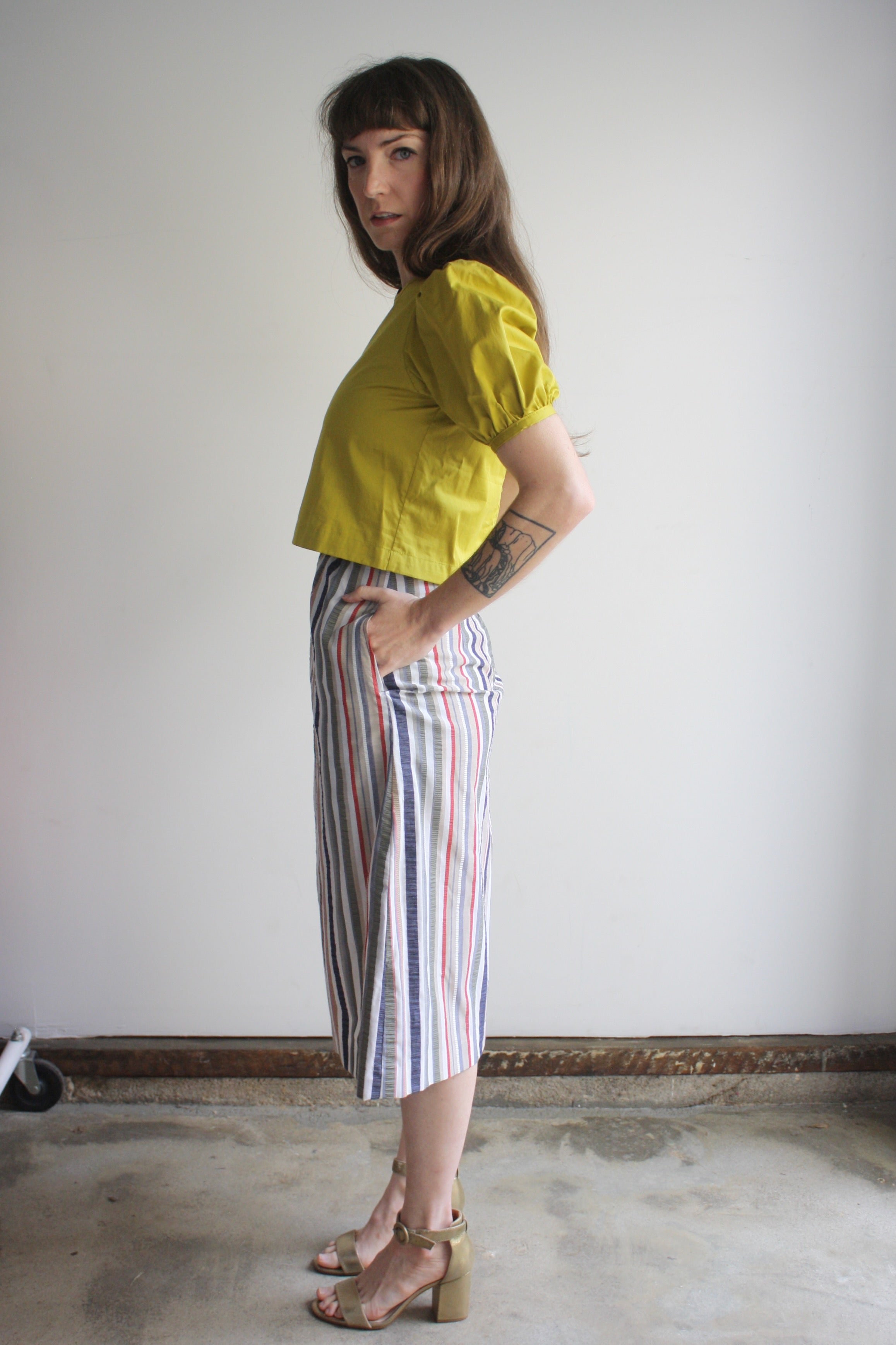 Seersucker Stripe Skirt