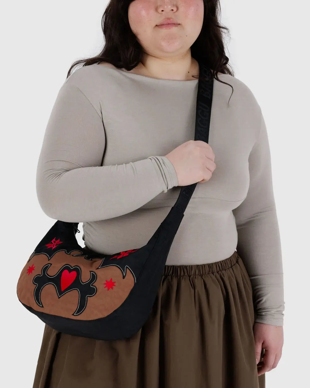 Medium Crescent Bag - Western Applique