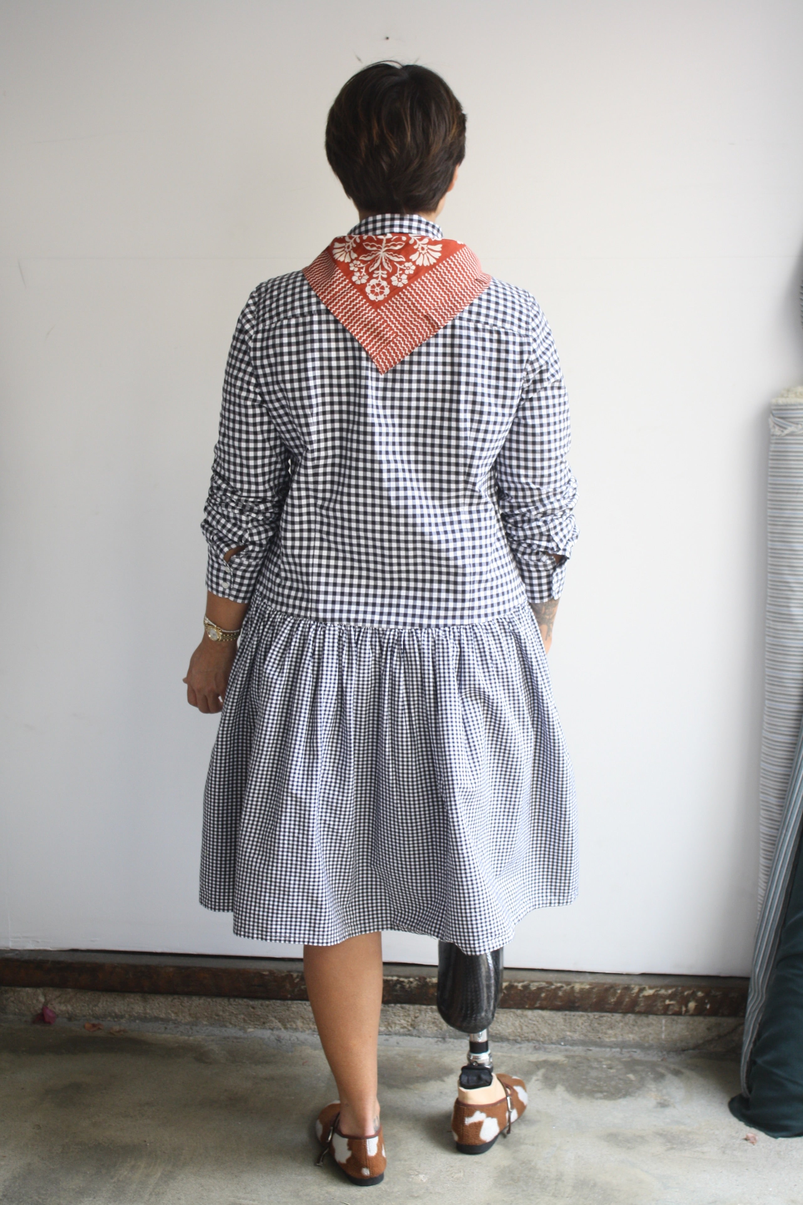 Hedy Dress 16 - Mixed Black Gingham