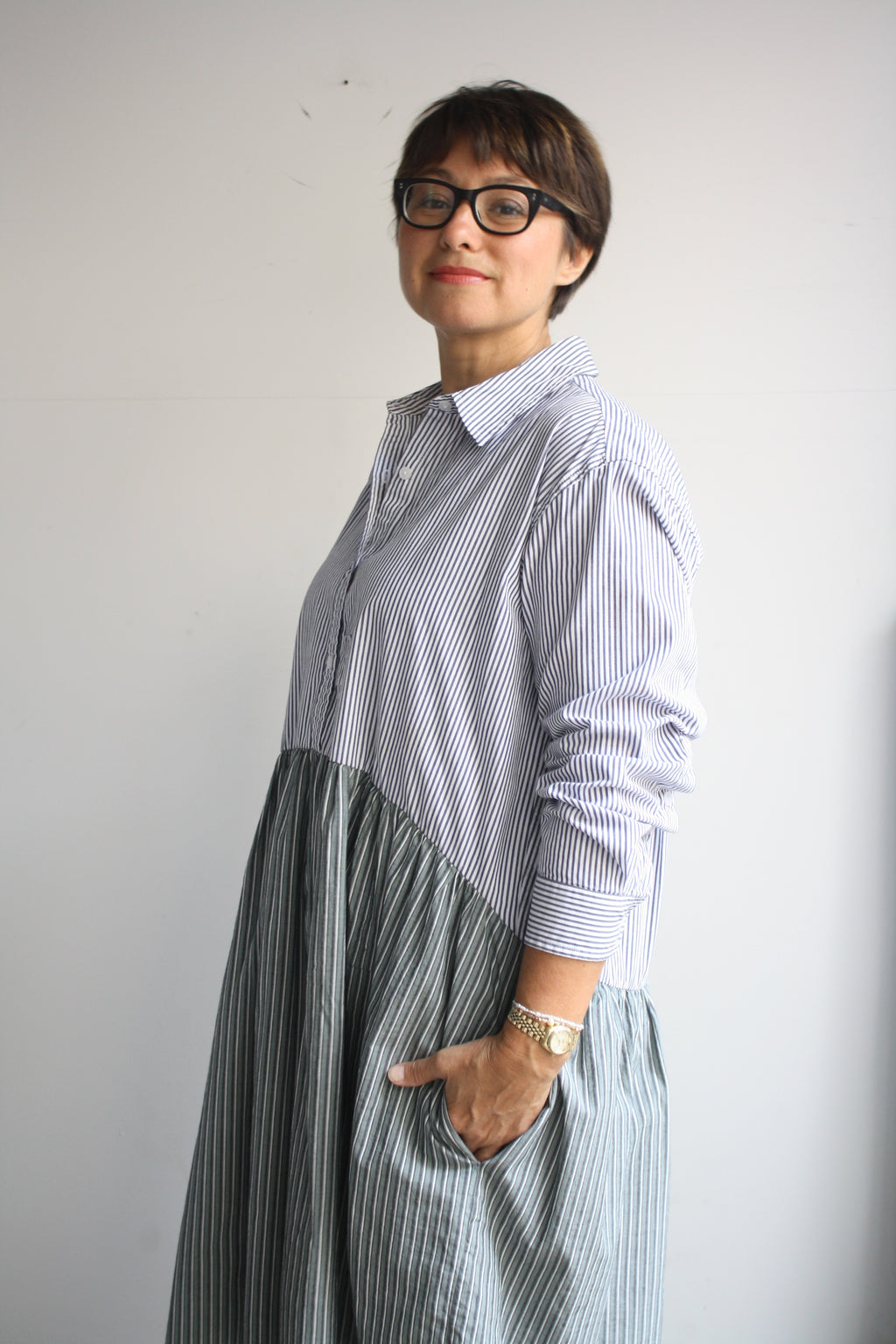 Hedy Dress 18 - Mixed Stripe