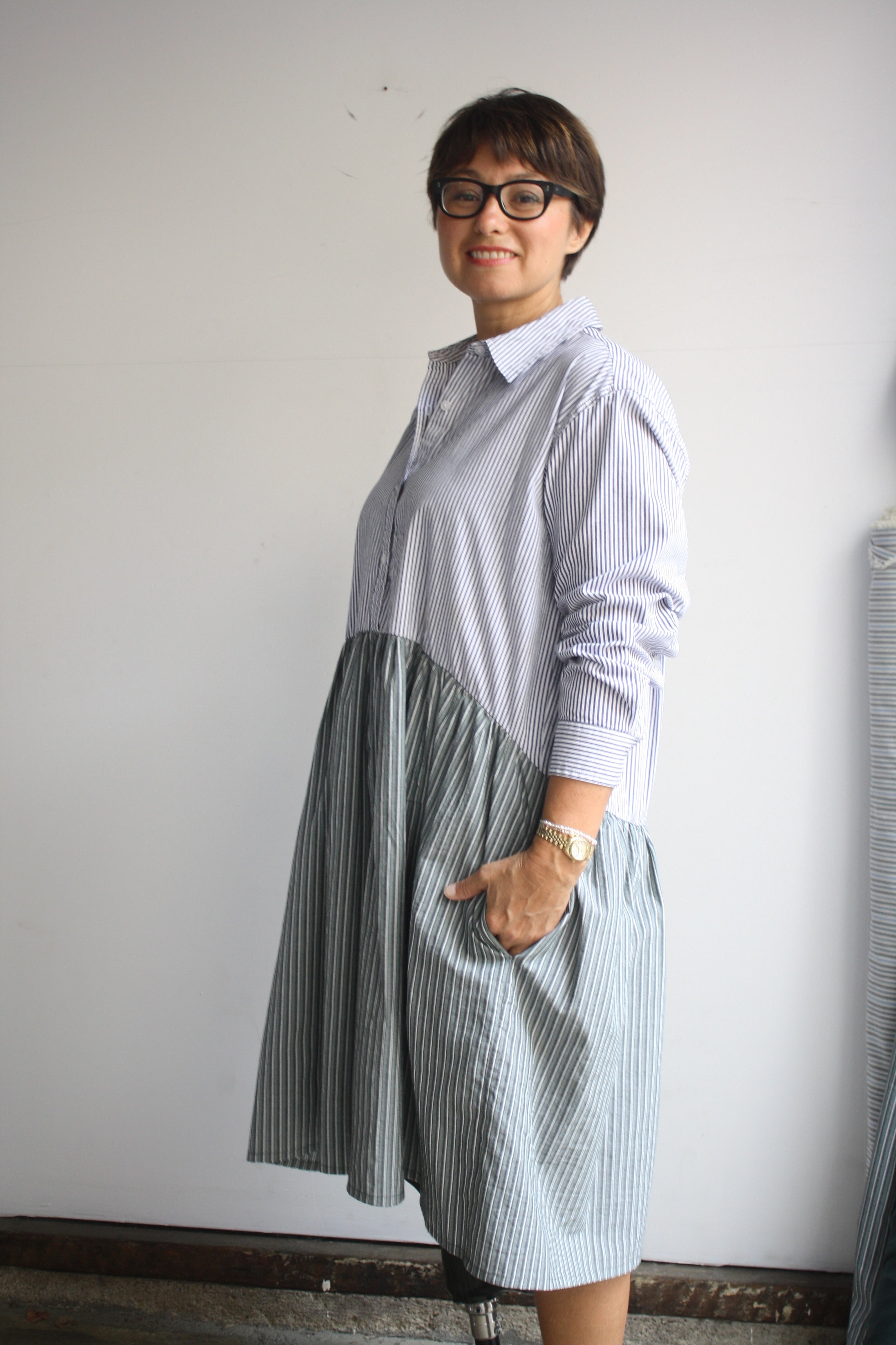 Hedy Dress 18 - Mixed Stripe