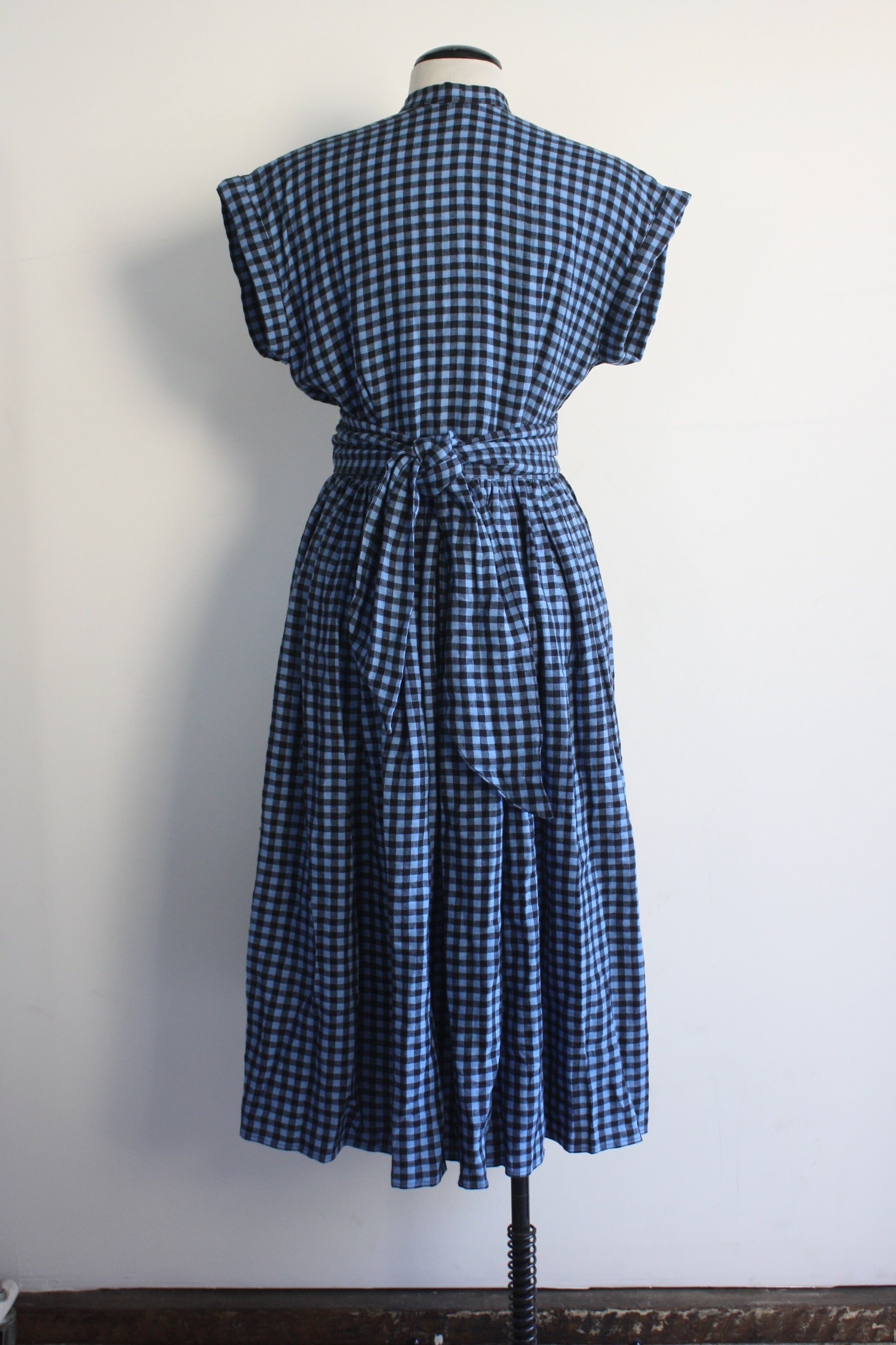 Marina Dress - Blue/Black Check