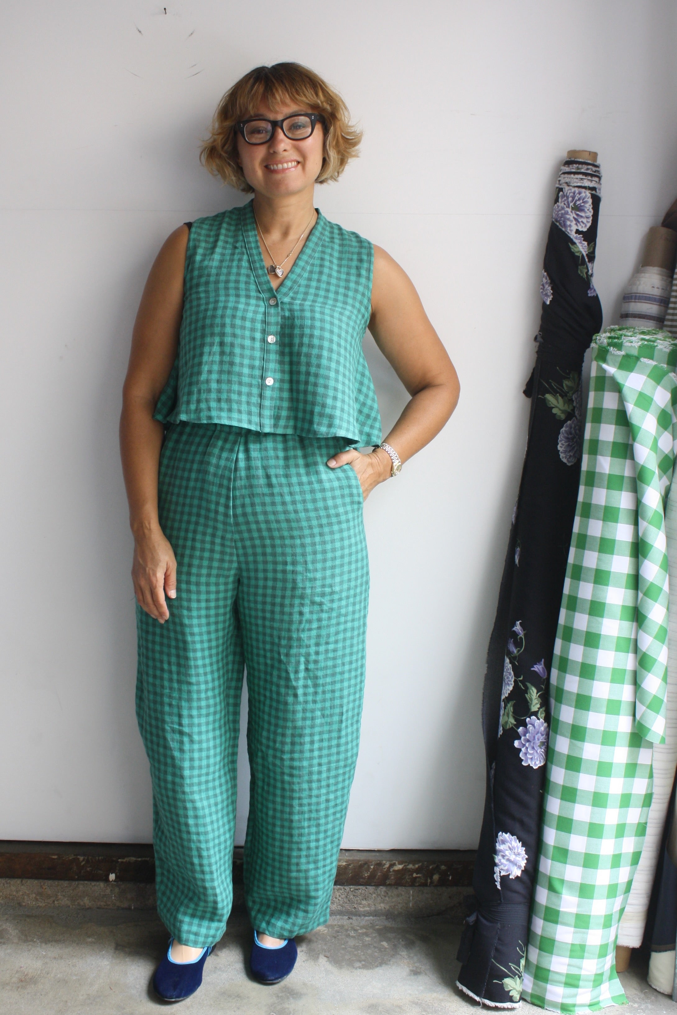 Oli Top & Maurice Pants - Jade Check