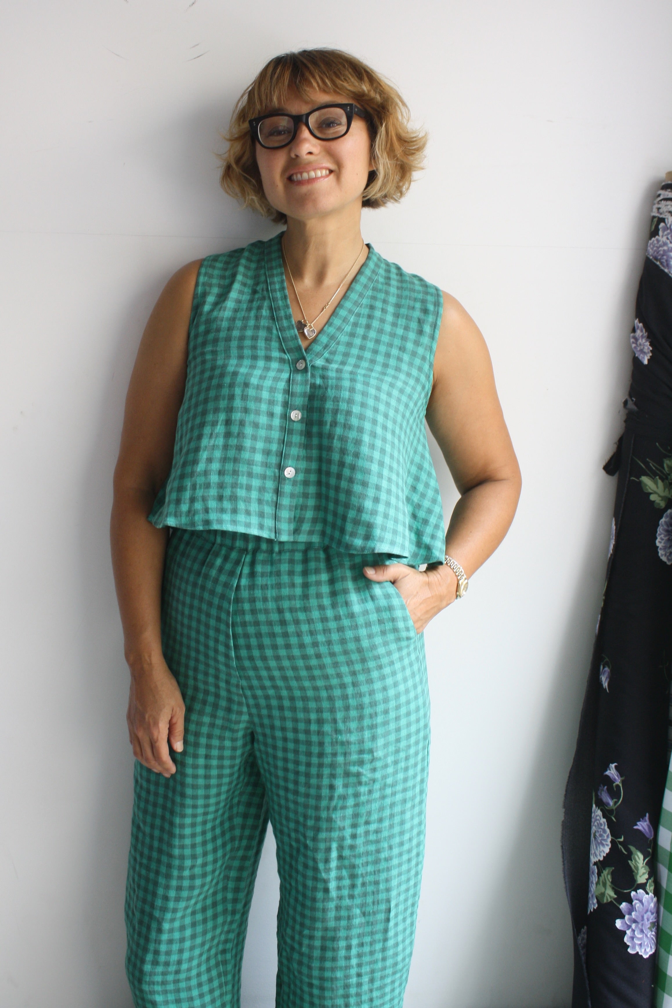 Oli Top & Maurice Pants - Jade Check