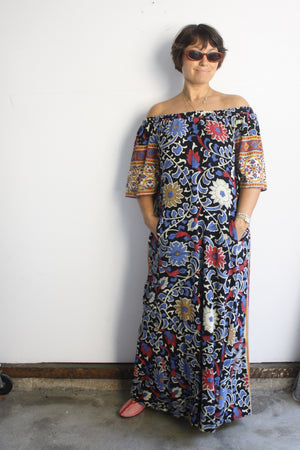 Aloe Maxi Dress - Black Sunflower