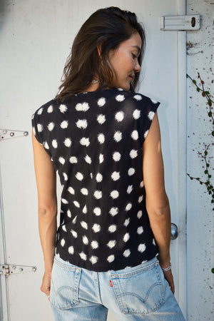Violet Top - Polka Dot Ikat