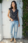 Violet Top - Polka Dot Ikat