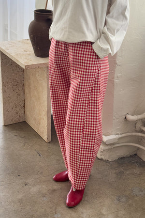 Arc Pants - Red Gingham