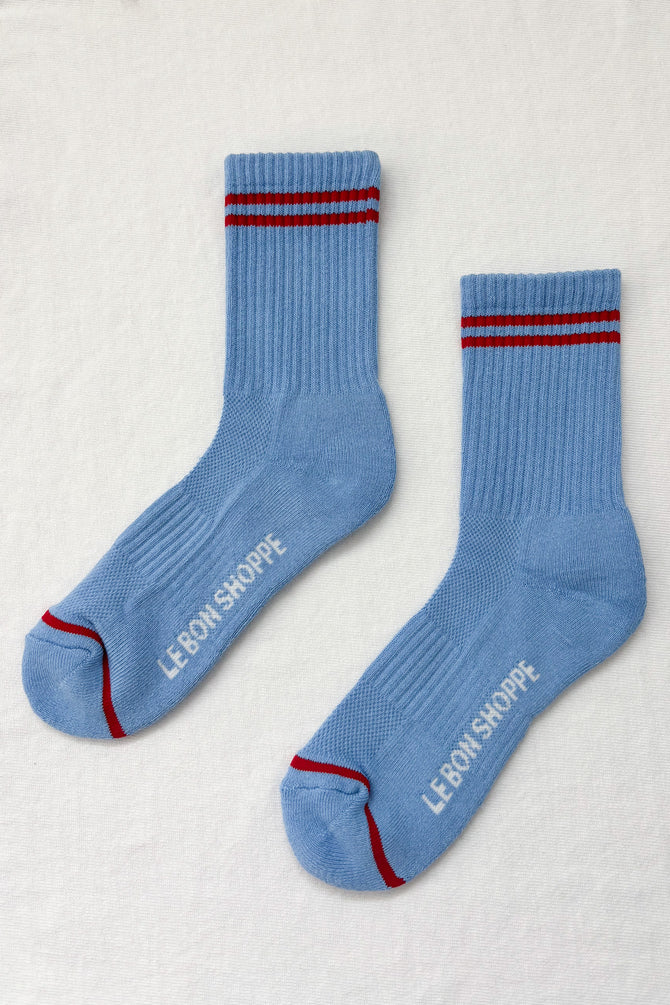 Boyfriend Socks - Ciel Blue