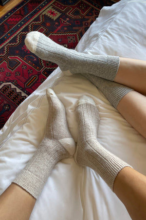 Classic Cashmere Socks - Fawn