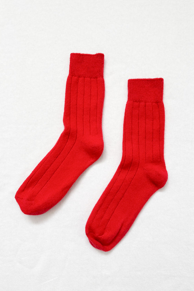 Classic Cashmere Socks - Red