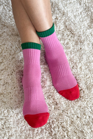 Girlfriend Socks - Rose Green Colorblock