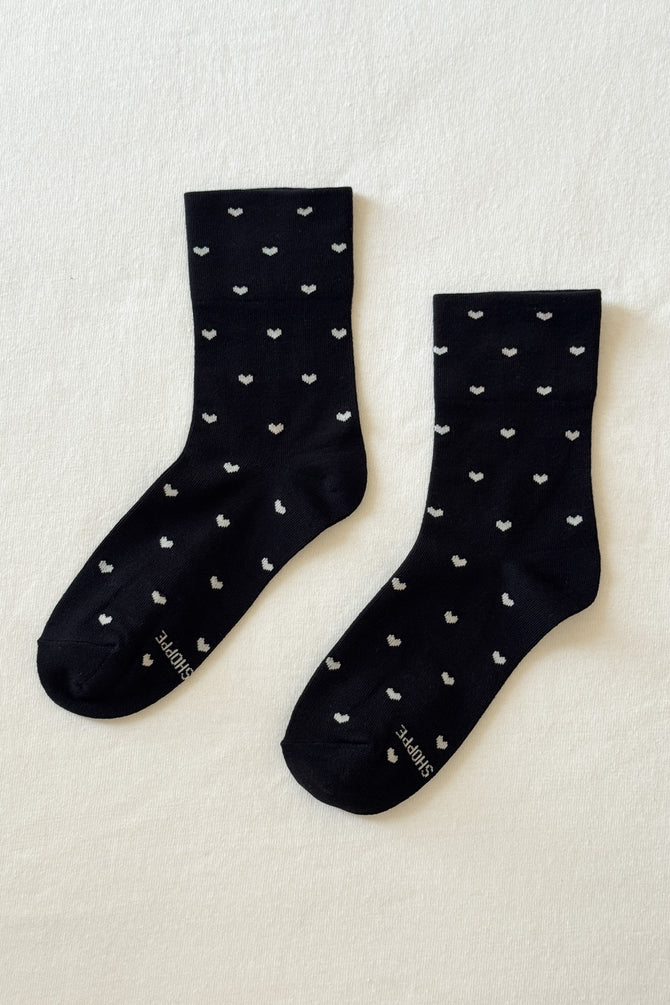 Sneaker Socks - Black Heart