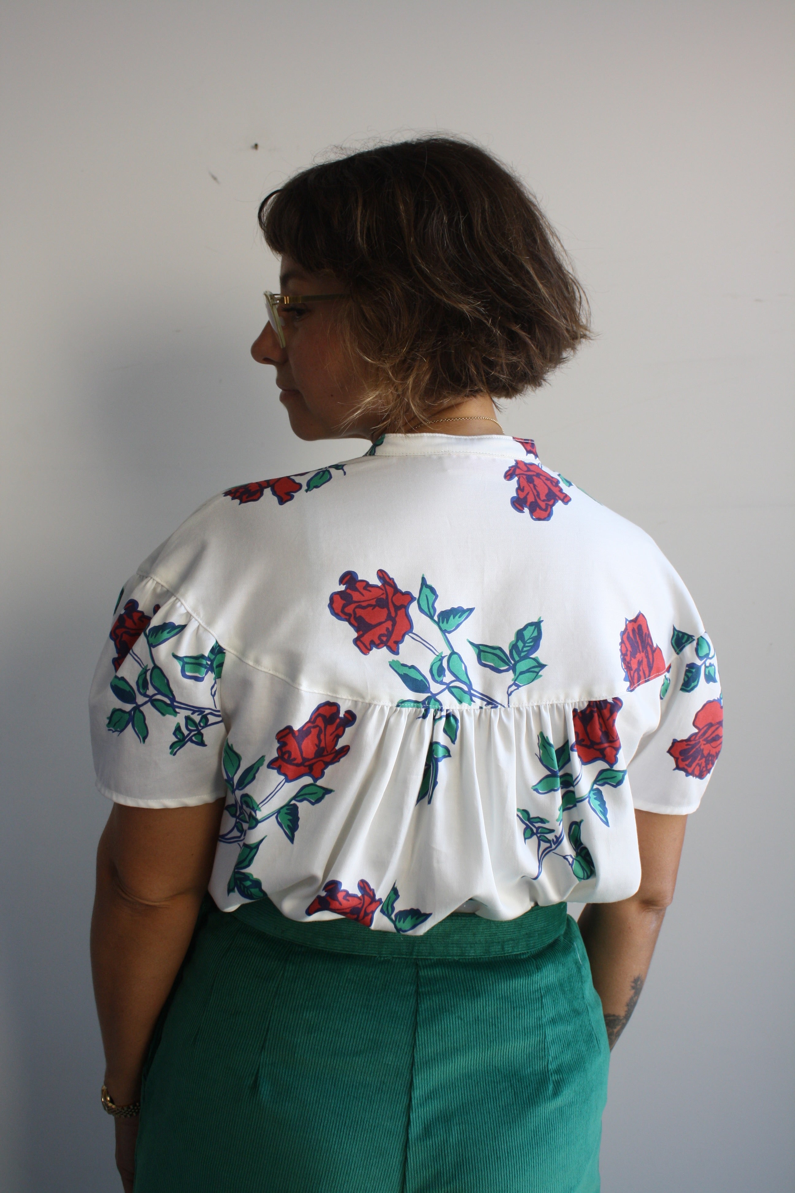 Addie Blouse - Big Rose