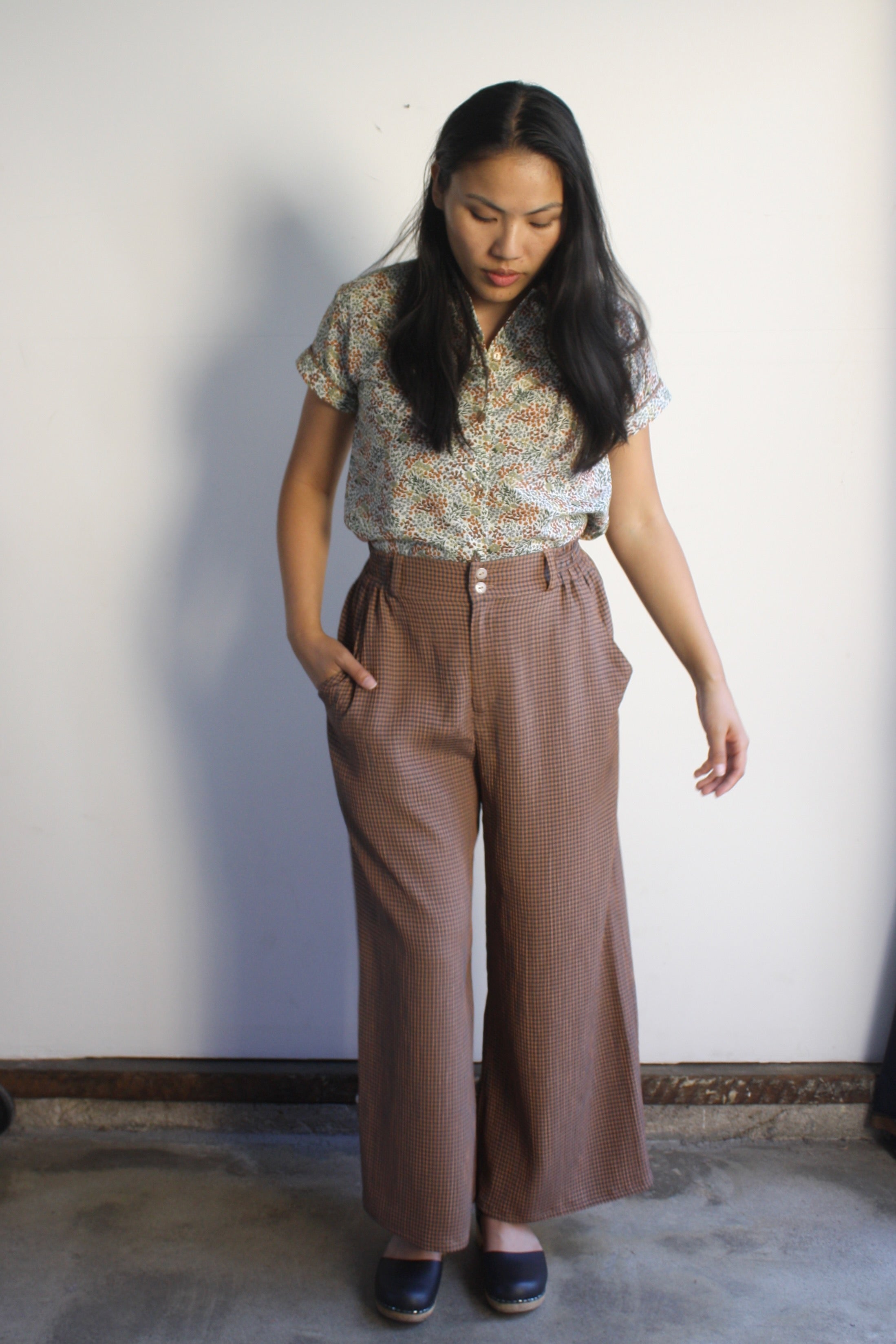Keaton Trouser - Copper Check