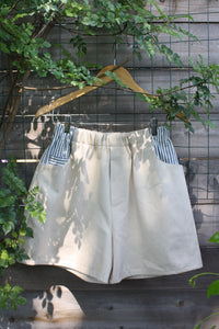 Claire Shorts - Ivory Denim