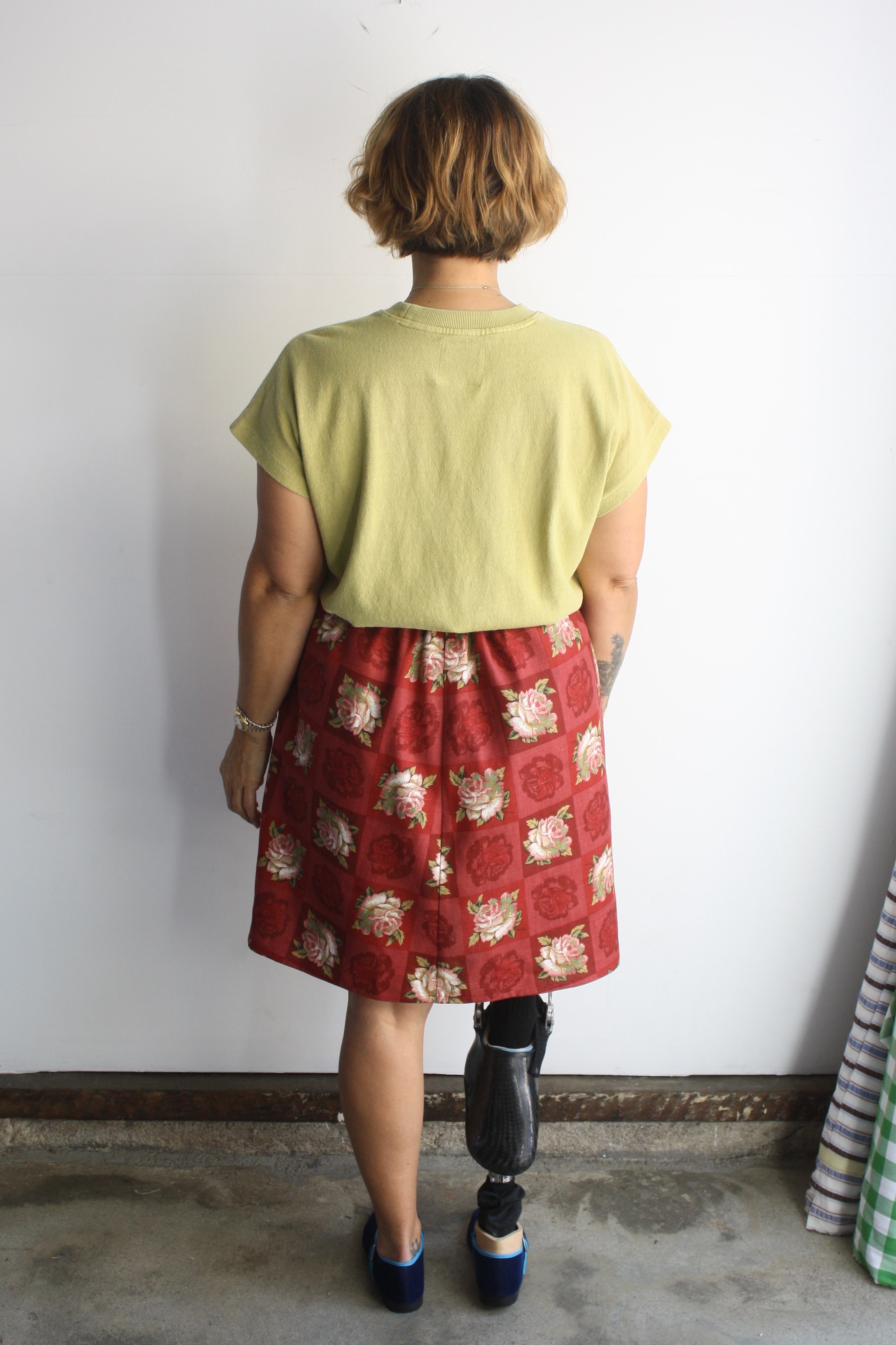 Claire Skirt - Rose Checker