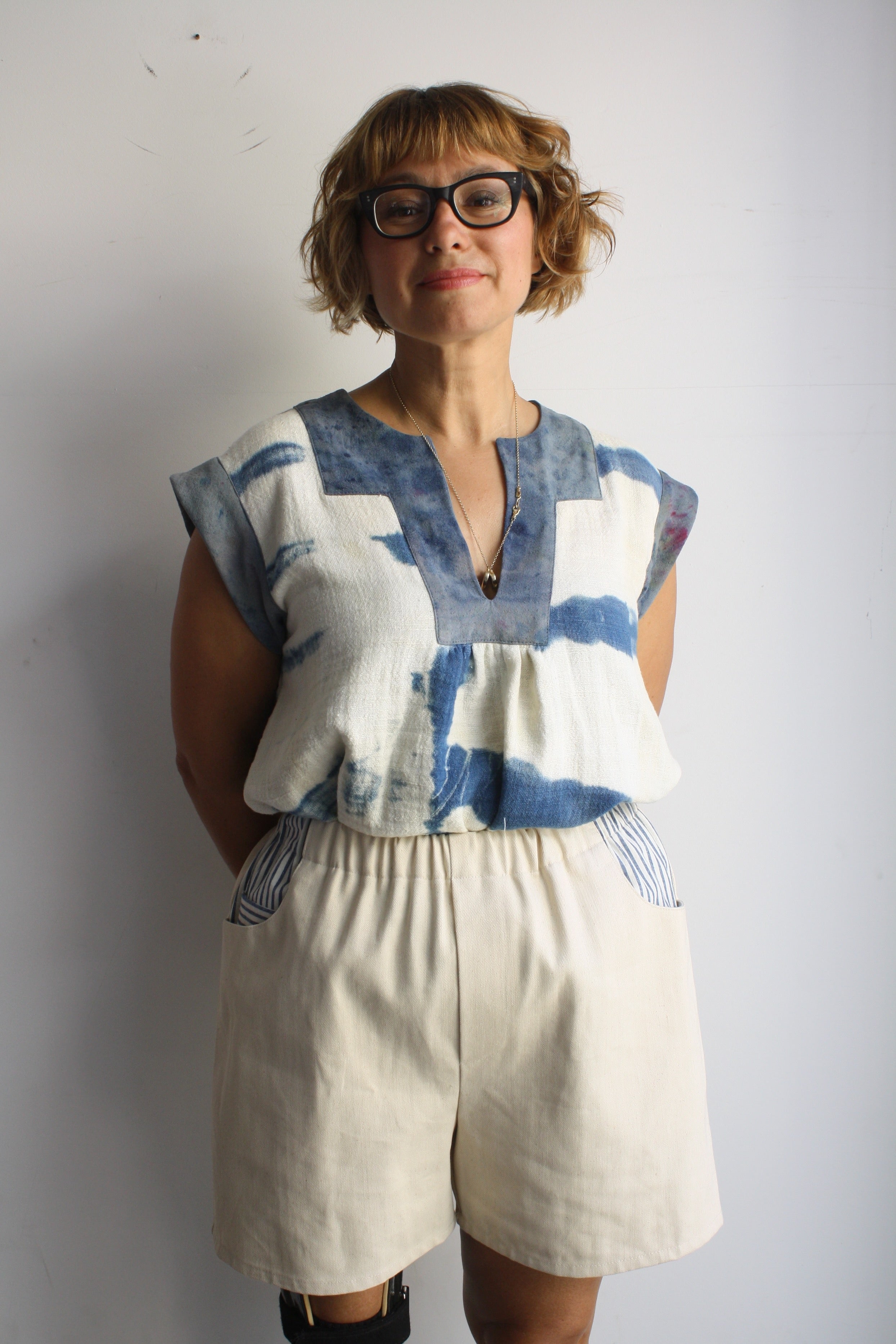 Jenny Top - Dyed Raw Silk/Cotton Gauze - Small 3