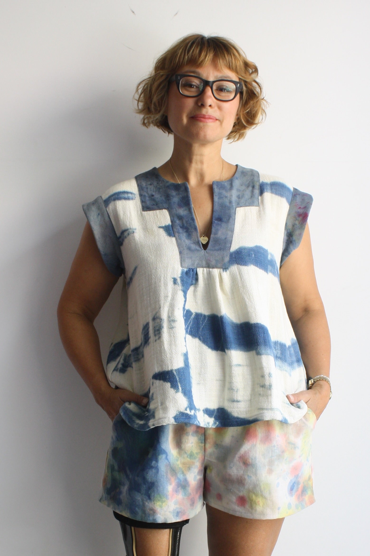 Jenny Top - Dyed Raw Silk/Cotton Gauze - Small 3