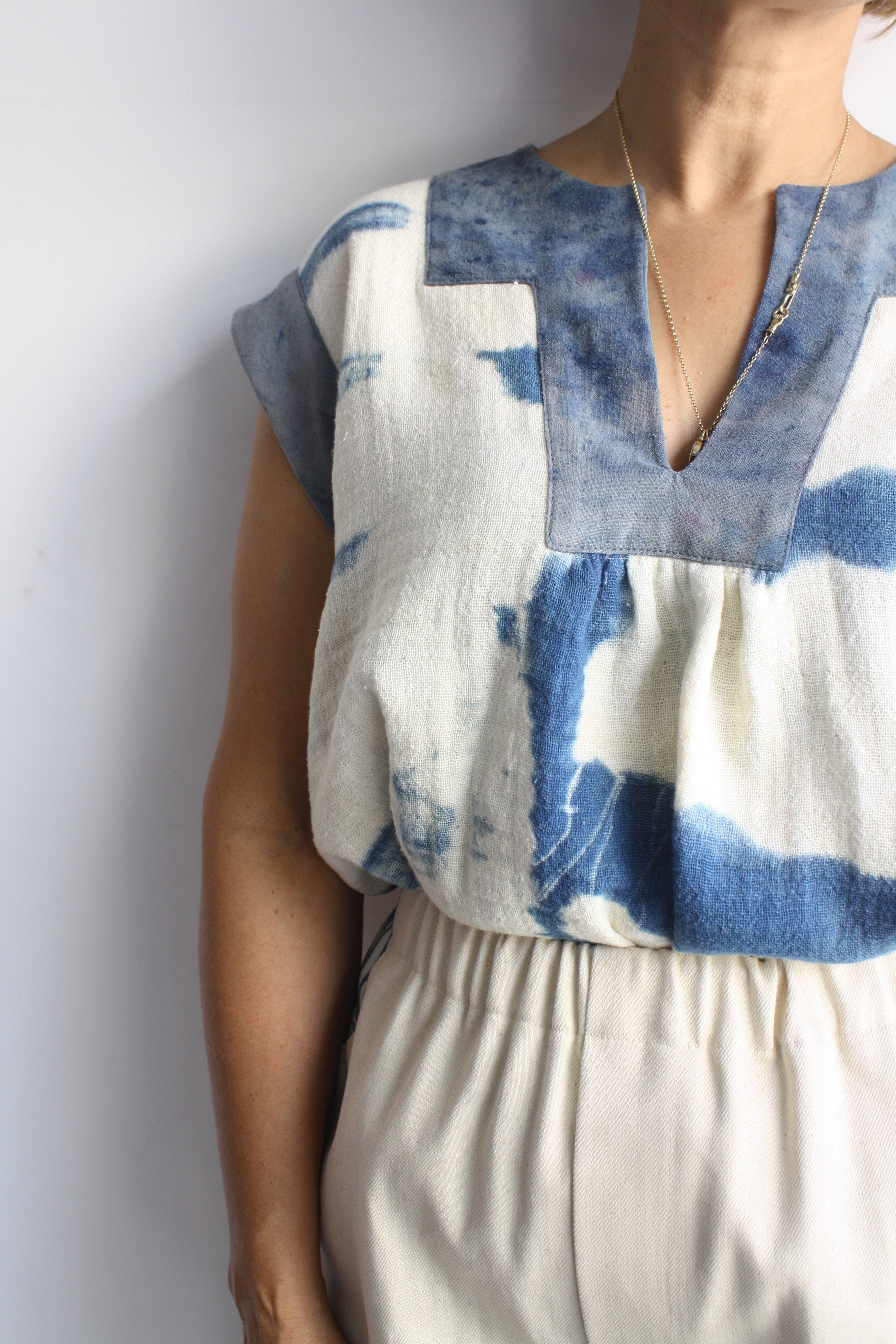 Jenny Top - Dyed Raw Silk/Cotton Gauze - Small 3