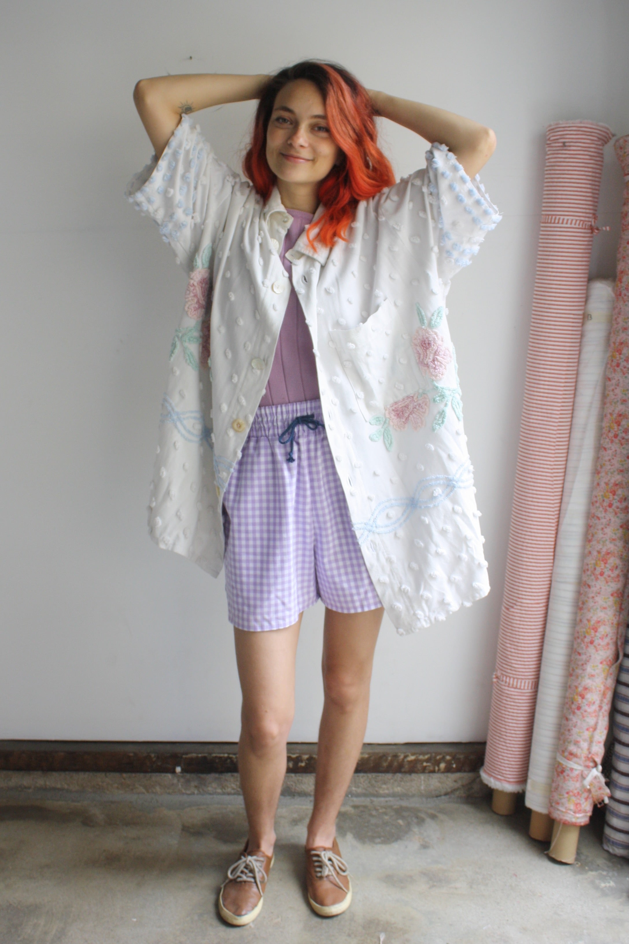 Lou Shorts - Lavender Gingham