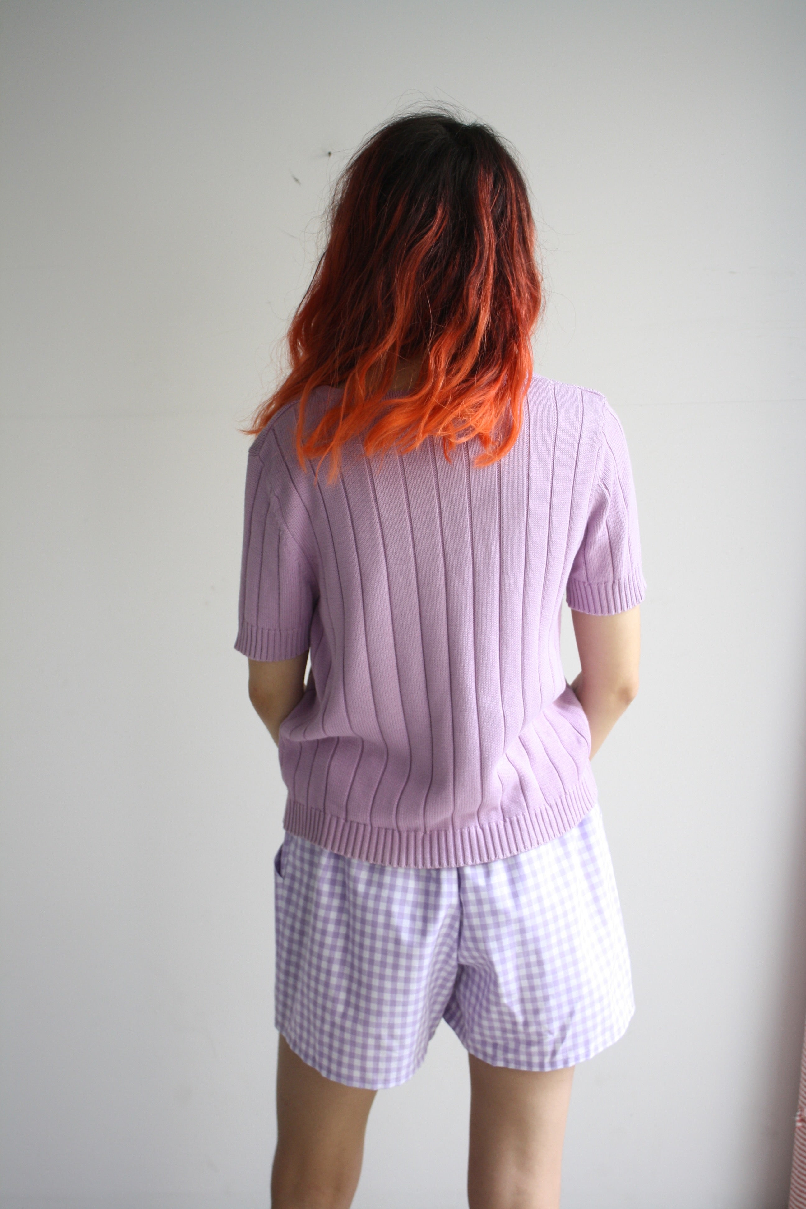 Lou Shorts - Lavender Gingham