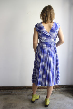 SAMPLE Ruth Dress - Cobalt with Patch Pocket