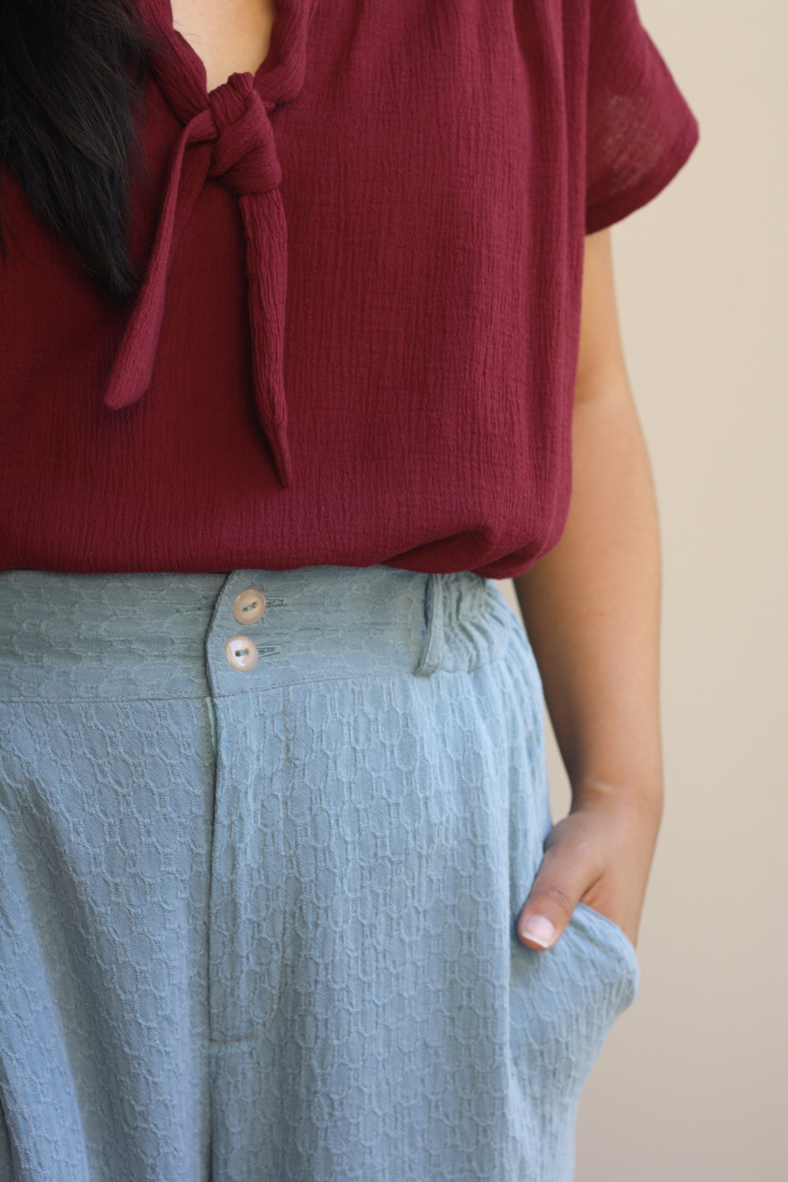 Keaton Ankle Trouser - Robin's Egg