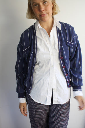 Stripe Rib Trim Jacket