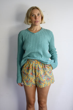 Faux Suede Palm Shorts