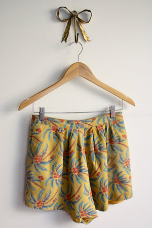Faux Suede Palm Shorts
