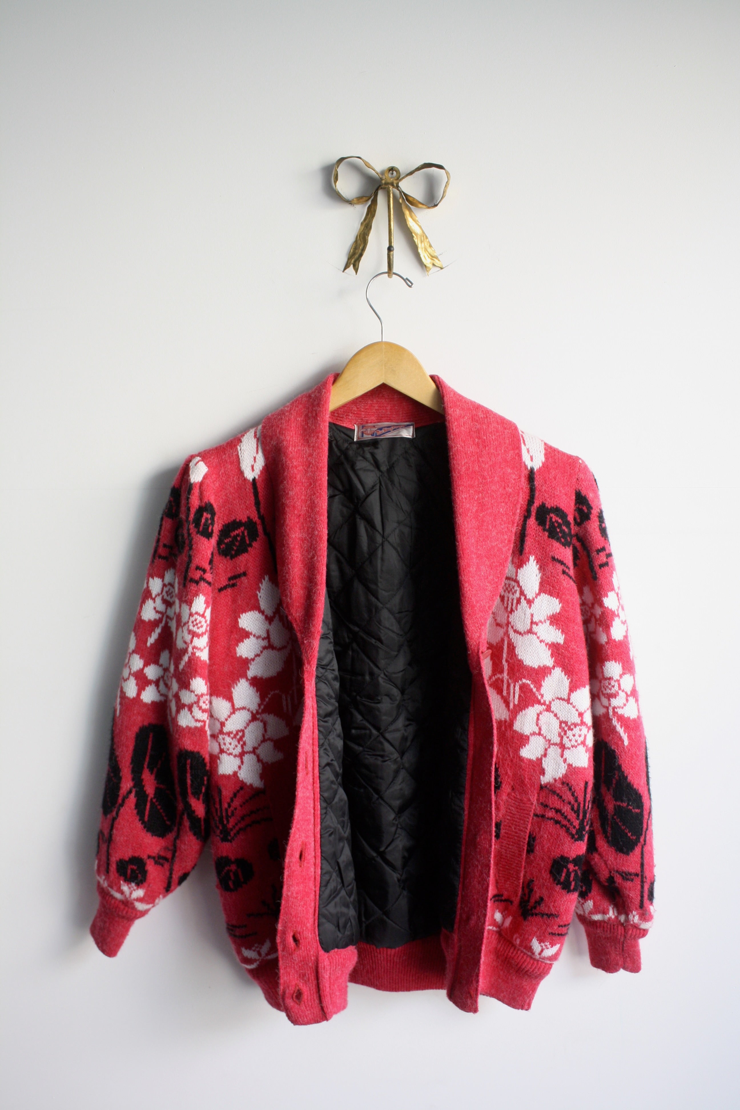 Cardigan with Quilted Shell Lining