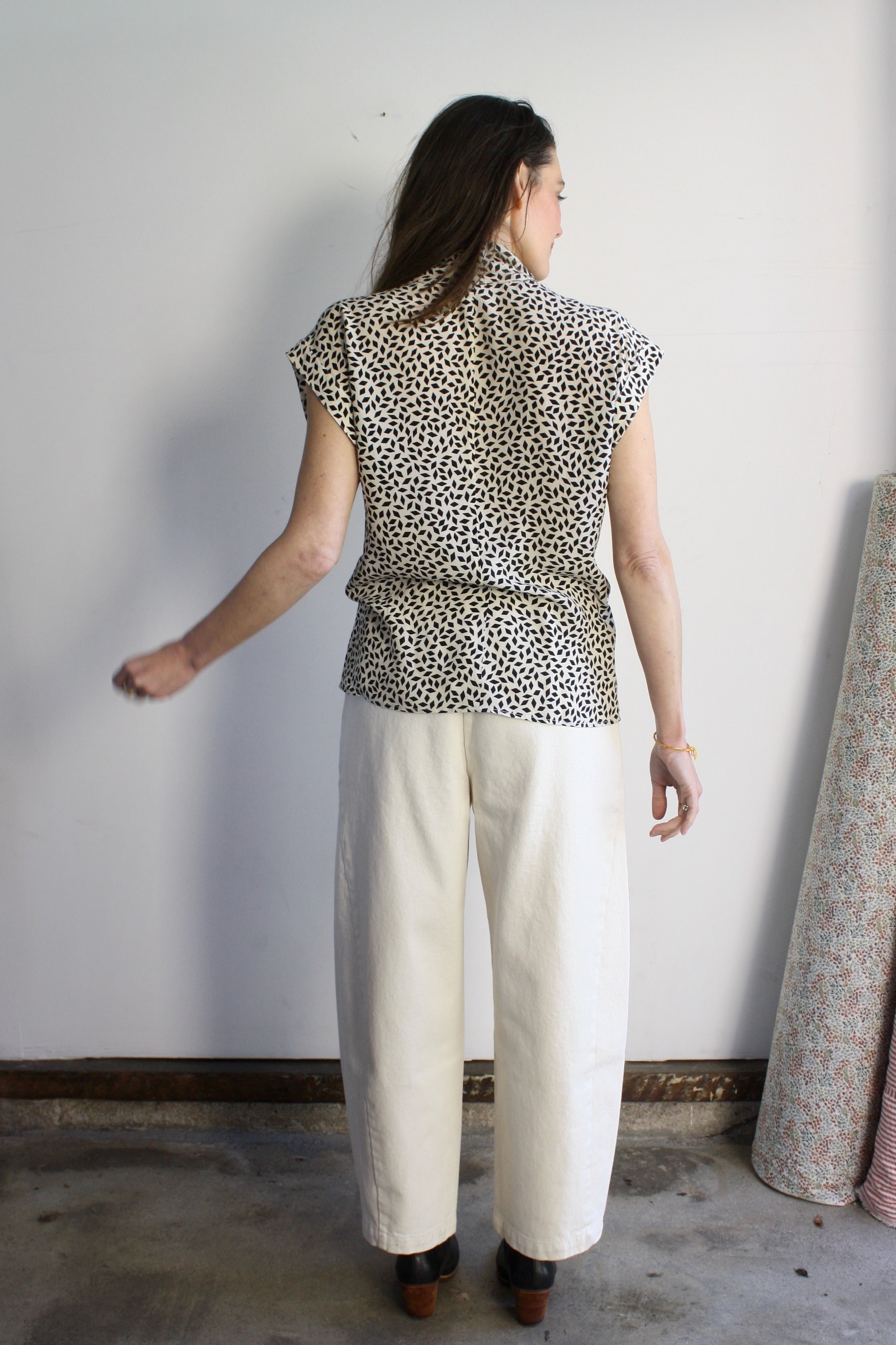 Ungaro Silk Tie-Neck Blouse