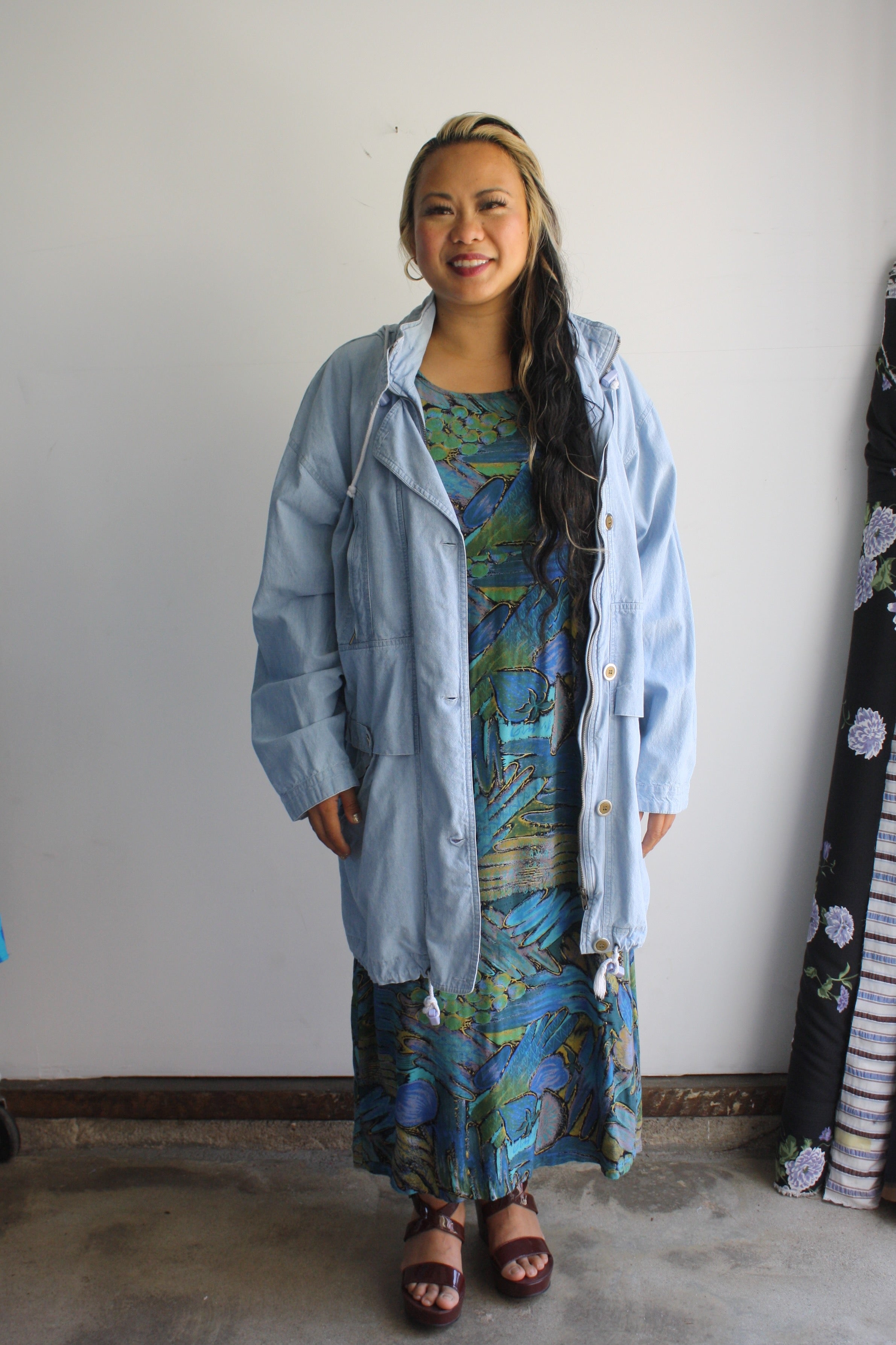 Hooded Chambray Jacket