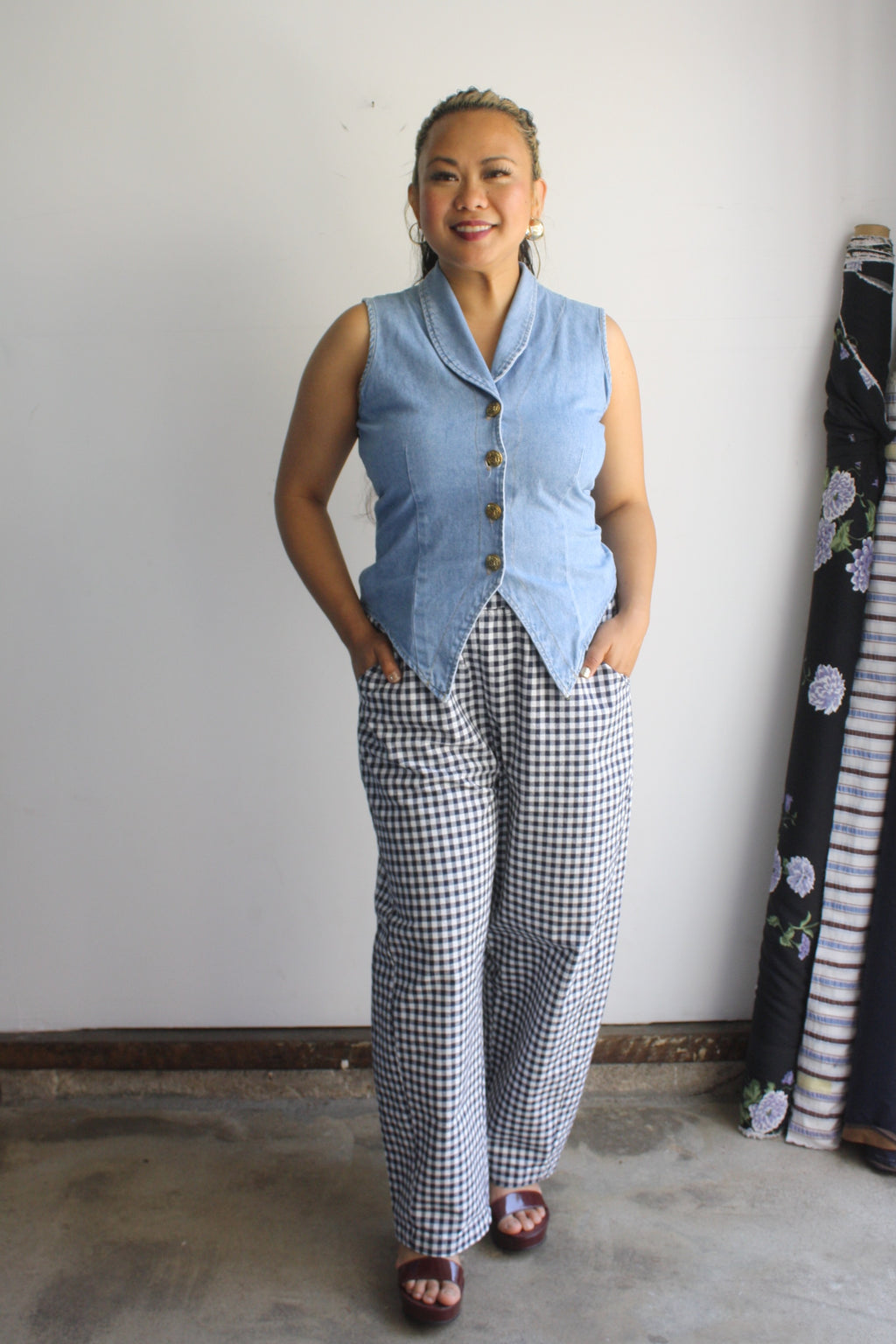 Cutout Denim Vest