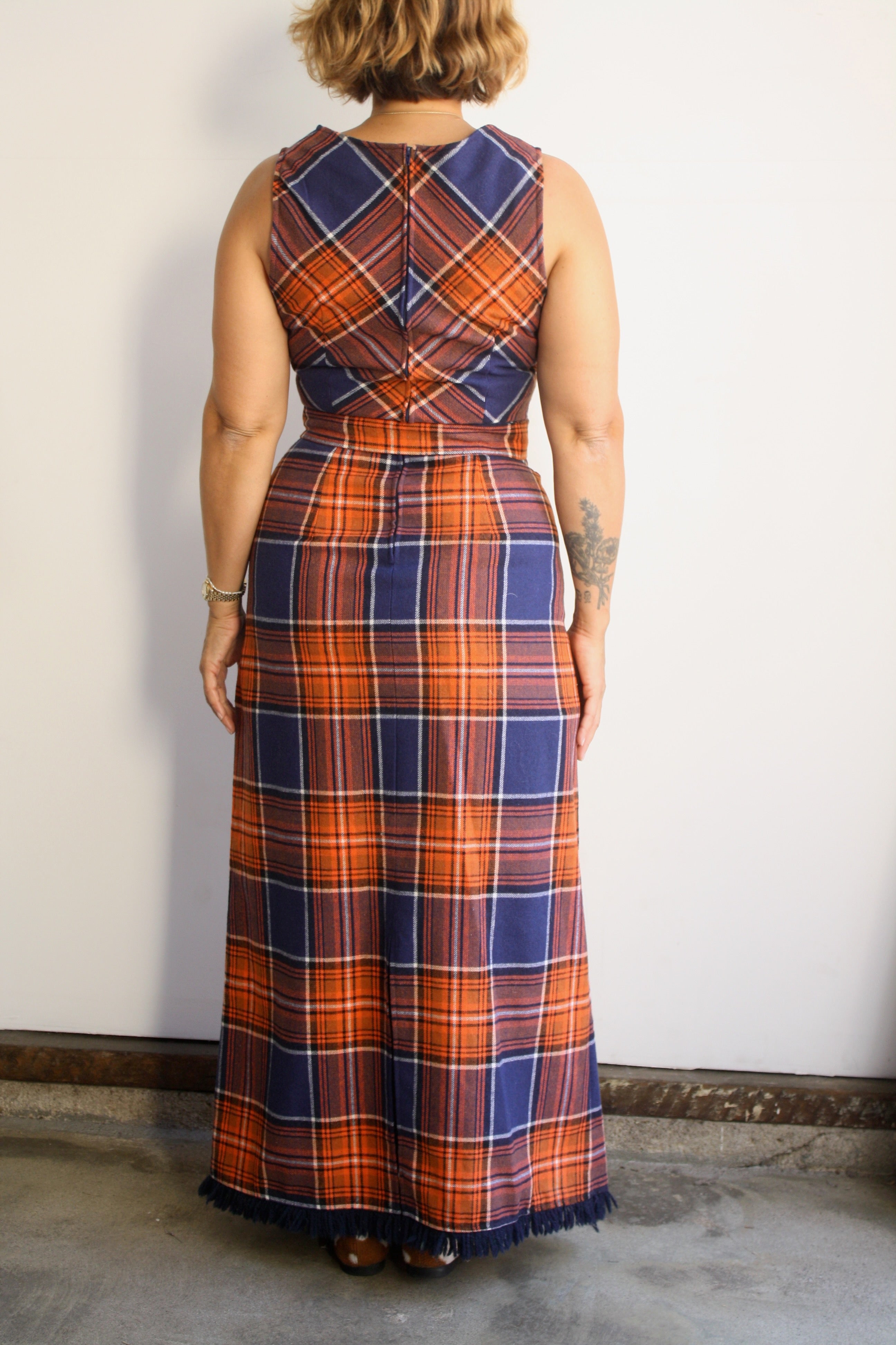 Fringe Wool Maxi Dress