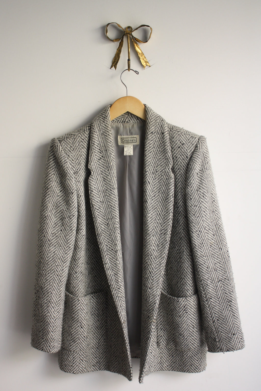 Herringbone Open Blazer