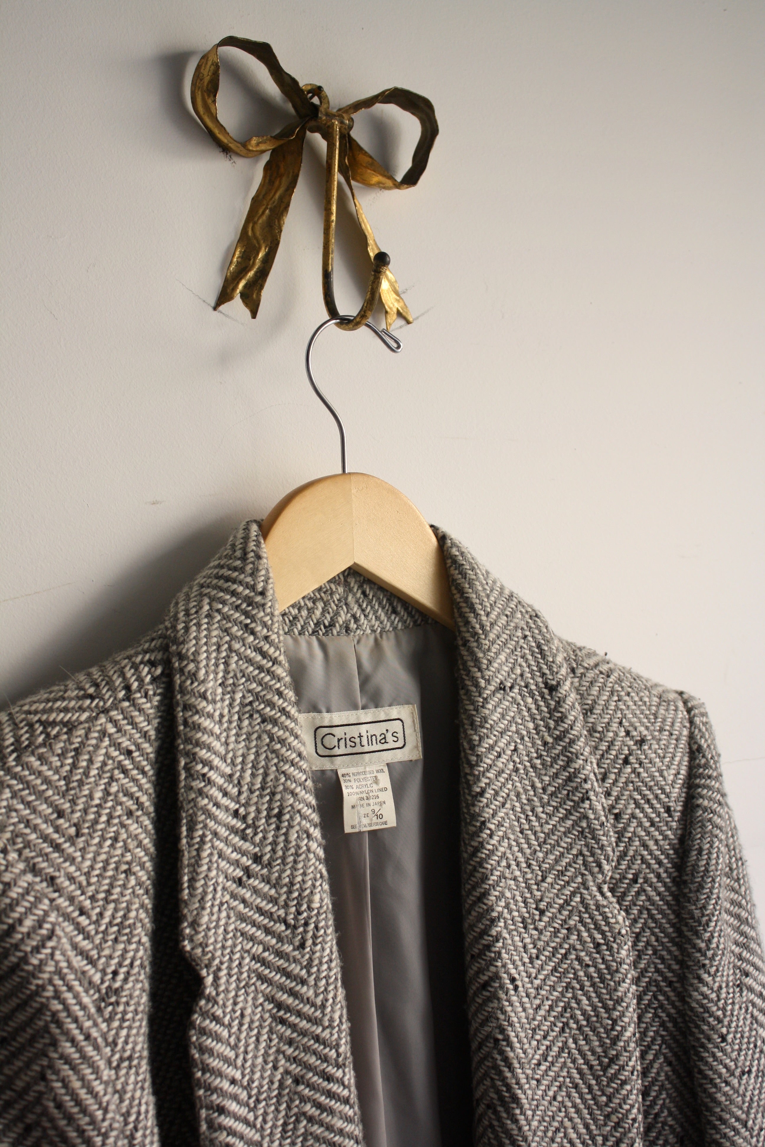 Herringbone Open Blazer