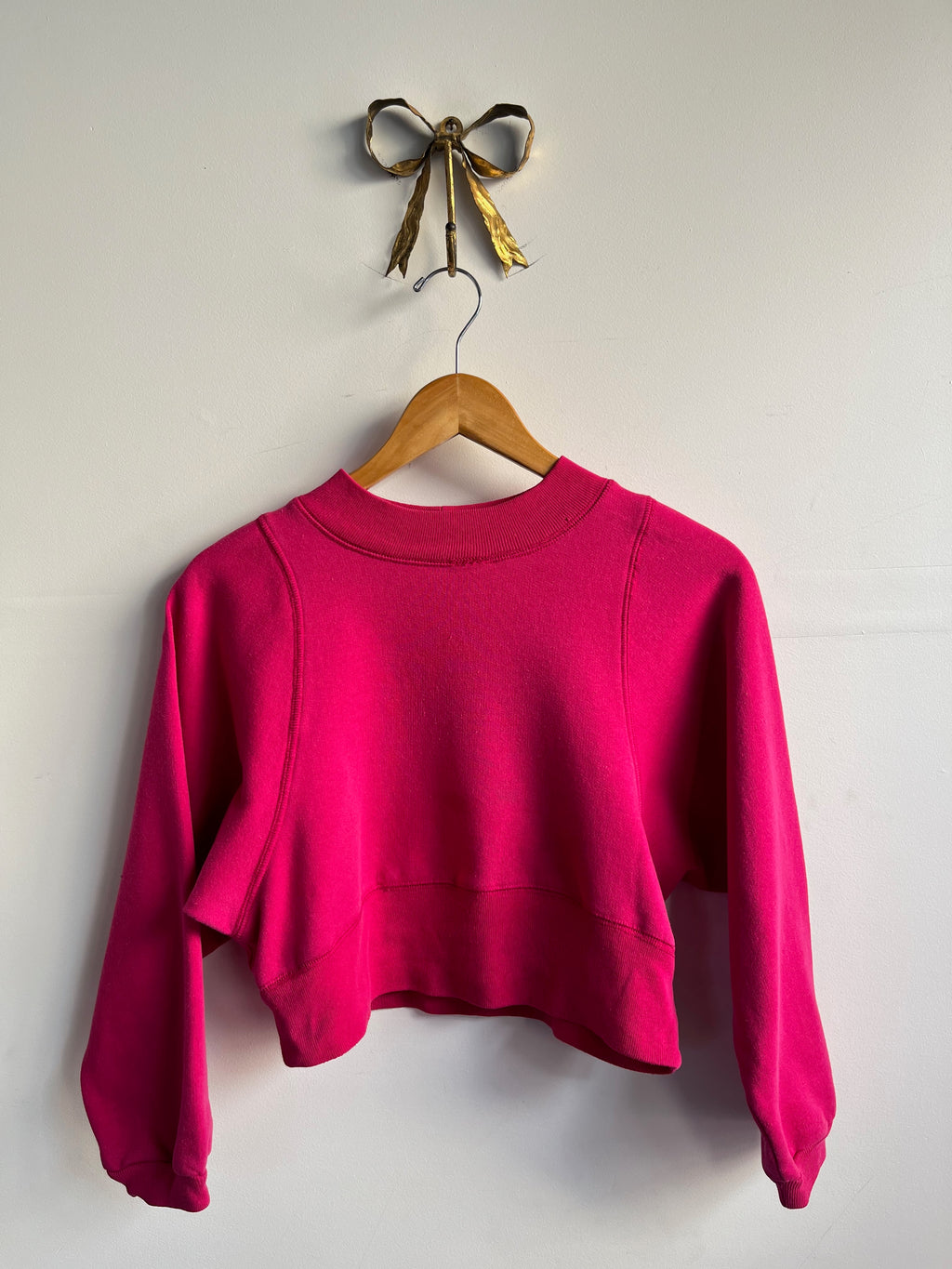 Hot Pink Crop Sweatshirt