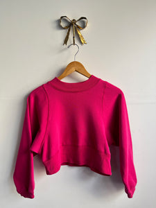 Hot Pink Crop Sweatshirt