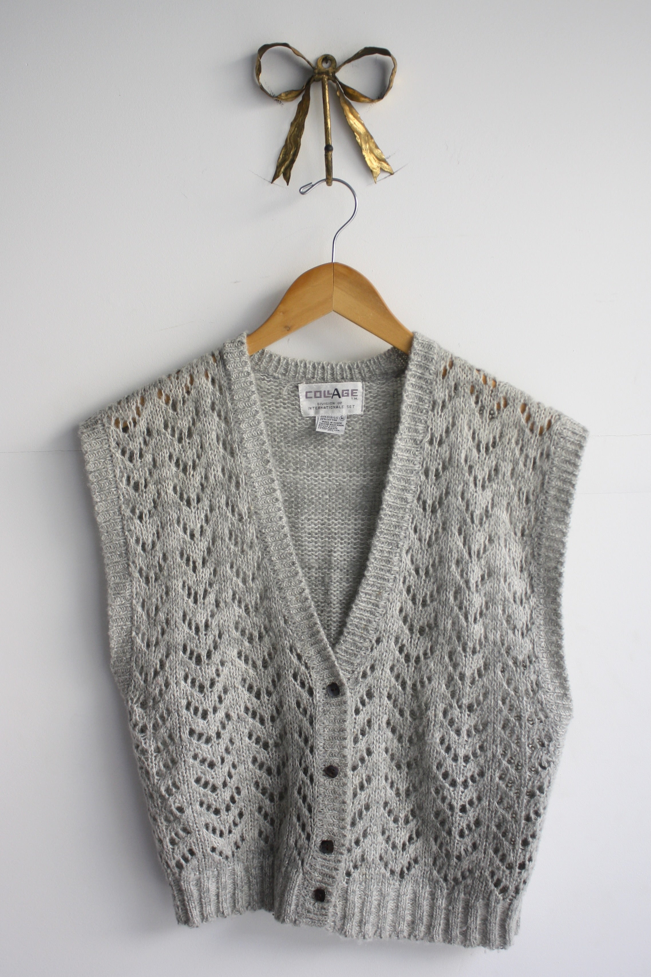 Openwork Sweater Vest