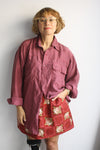 Oversized Silk Buttondown - Burgundy