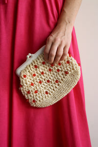 Beaded Raffia Handbag