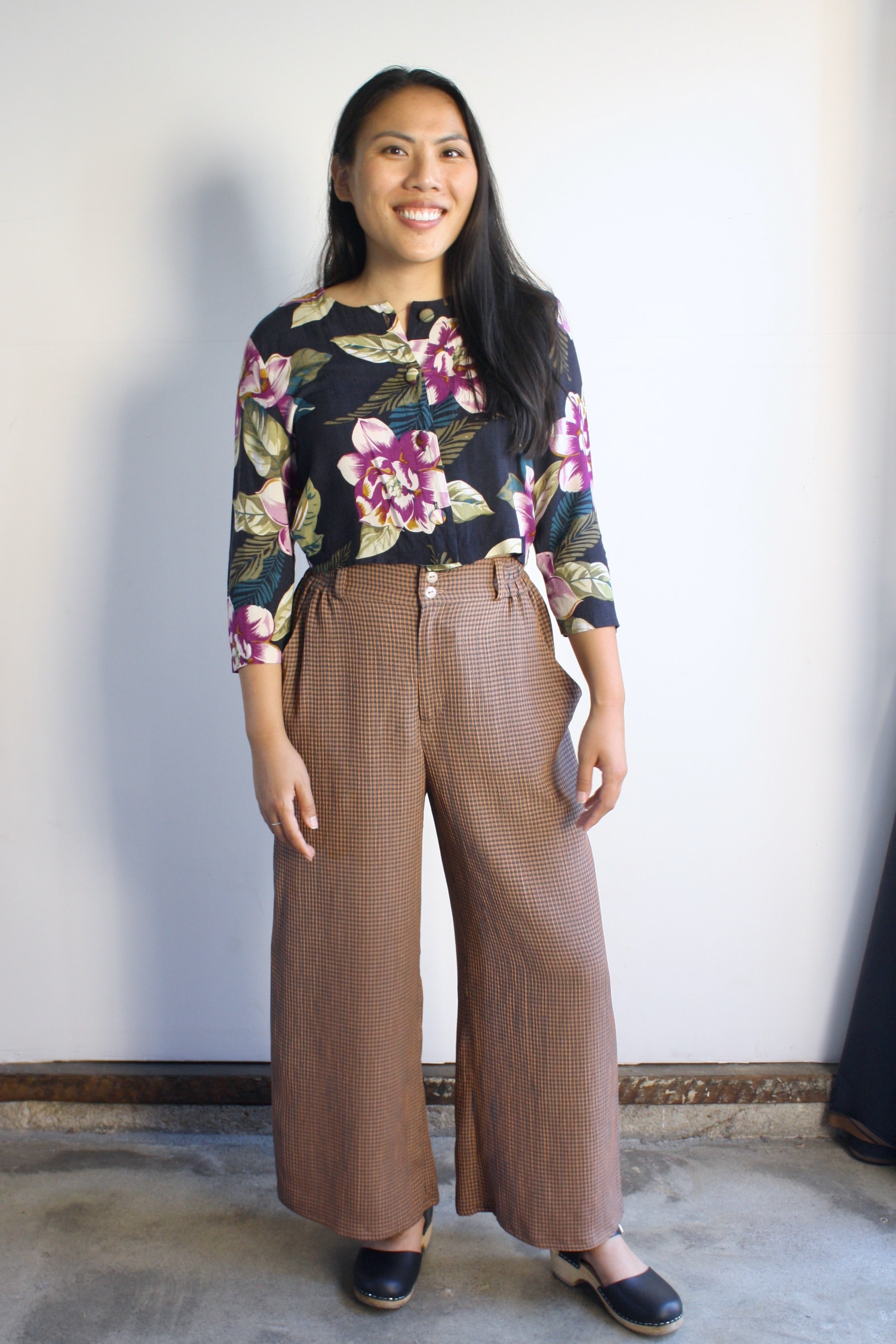 Keaton Trouser - Copper Check