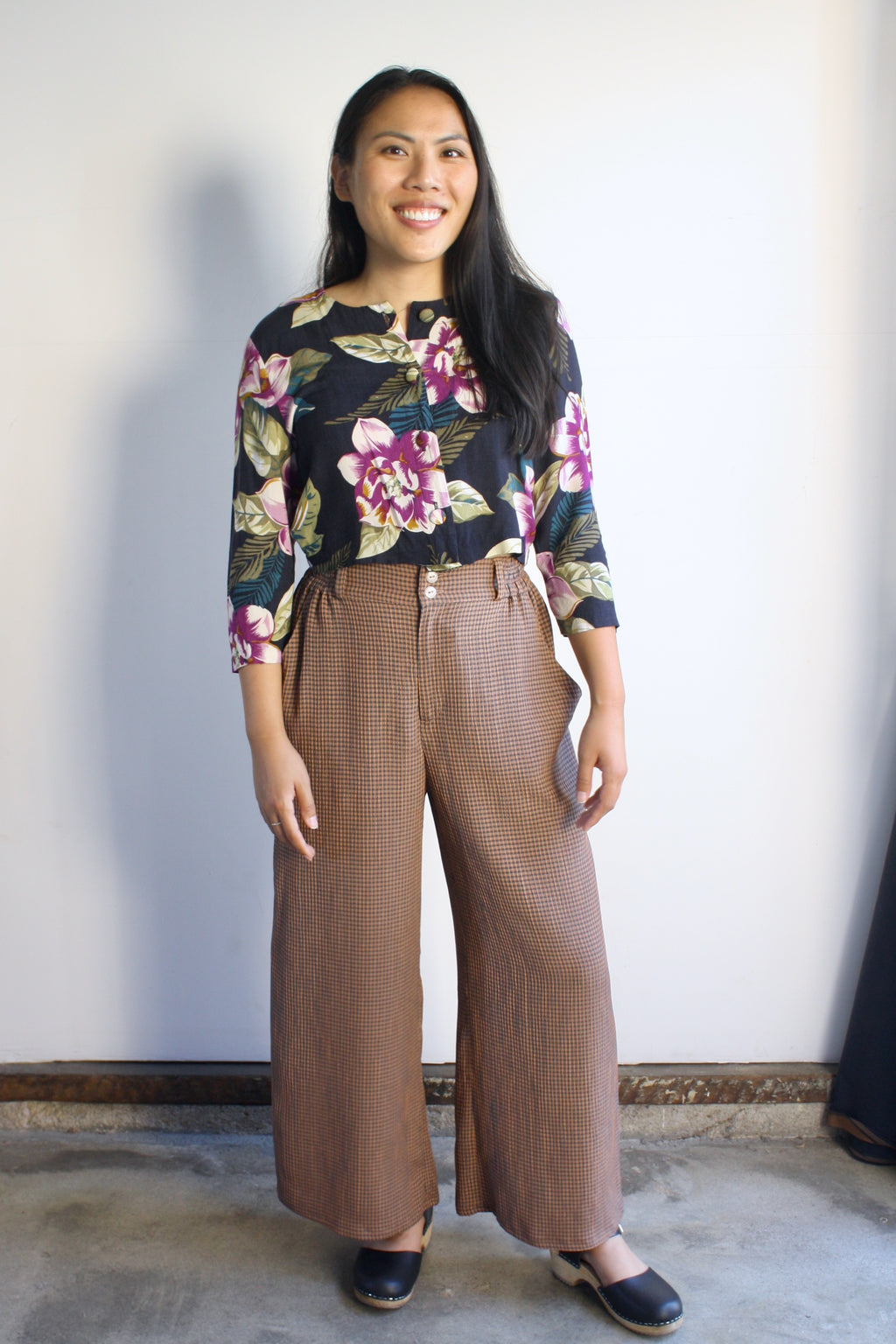 Keaton Trouser - Copper Check