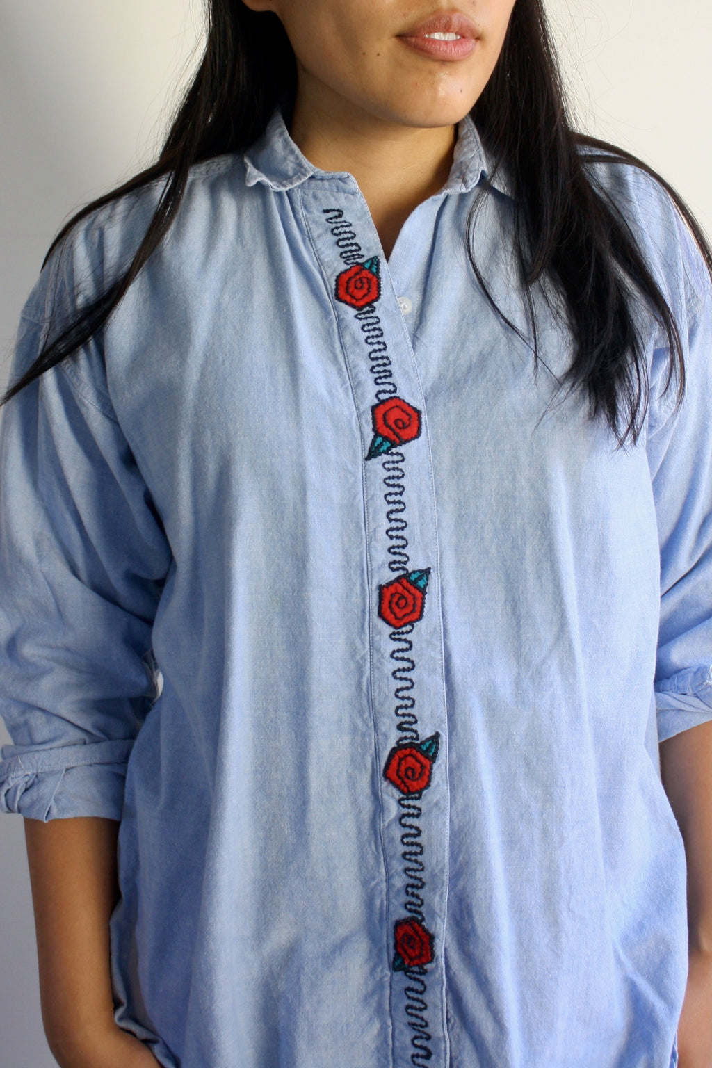 Rose Chambray Buttondown
