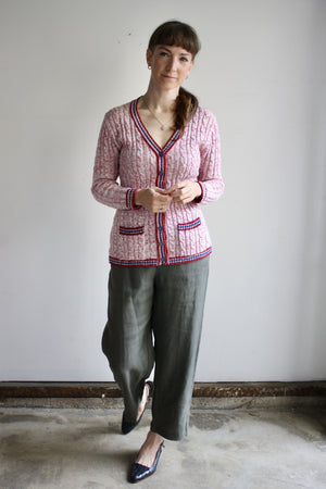 SAMPLE Naomi Pants - Gray-Green Linen